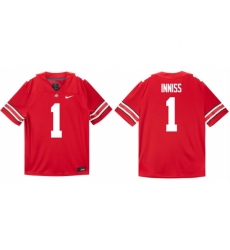Men's Ohio State Buckeyes #1 Brandon Inniss Scarlet Stitched Jersey