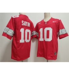Men's Ohio State Buckeyes #10 Julian Sayin Red F U S E Limited Stitched Jersey