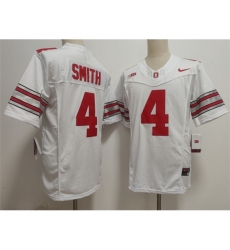 Men's Ohio State Buckeyes #4 Jeremiah Smith White F U S E Limited Stitched Jersey