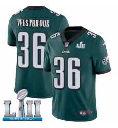 Youth Nike Philadelphia Eagles #36 Brian Westbrook Midnight Green Team Color Vapor Untouchable Limited Player Super Bowl LII NFL Jersey