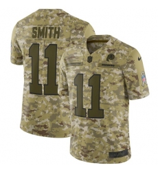 Men's Nike Washington Redskins #11 Alex Smith Burgundy Limited Camo 2018 Salute to Service NFL Jersey
