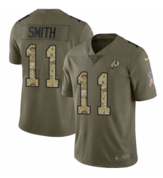 Youth Nike Washington Redskins #11 Alex Smith Limited Olive/Camo 2017 Salute to Service NFL Jersey