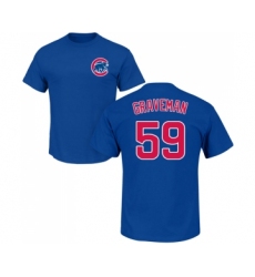 Baseball Chicago Cubs #59 Kendall Graveman Royal Blue Name & Number T-Shirt