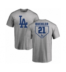 MLB Nike Los Angeles Dodgers #21 Walker Buehler Gray RBI T-Shirt