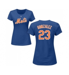 MLB Women's Nike New York Mets #23 Adrian Gonzalez Royal Blue Name & Number T-Shirt