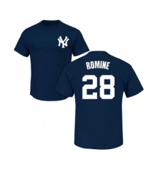 MLB Nike New York Yankees #28 Austin Romine Navy Blue Name & Number T-Shirt
