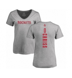 NBA Women's Nike Houston Rockets #0 Marquese Chriss Ash Backer T-Shirt