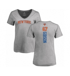 Basketball Women's New York Knicks #67 Taj Gibson Ash Backer T-Shirt
