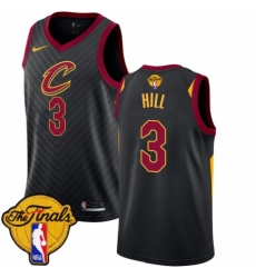Youth Nike Cleveland Cavaliers #3 George Hill Swingman Black 2018 NBA Finals Bound NBA Jersey Statement Edition