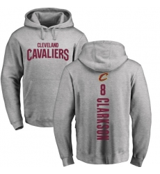 NBA Nike Cleveland Cavaliers #8 Jordan Clarkson Ash Backer Pullover Hoodie
