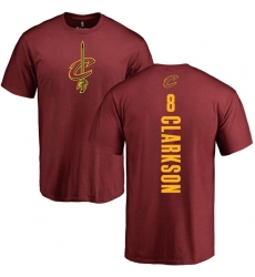 NBA Nike Cleveland Cavaliers #8 Jordan Clarkson Maroon Backer T-Shirt