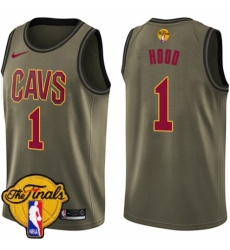 Men's Nike Cleveland Cavaliers #1 Rodney Hood Swingman Gray 2018 NBA Finals Bound NBA Jersey - City Edition