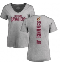 NBA Women's Nike Cleveland Cavaliers #22 Larry Nance Jr. Ash Backer T-Shirt