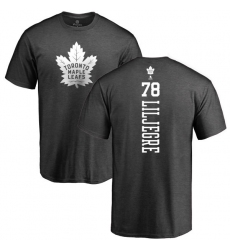 NHL Adidas Toronto Maple Leafs #78 Timothy Liljegren Charcoal One Color Backer T-Shirt