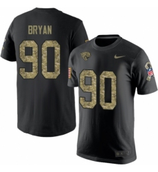NFL Men's Nike Jacksonville Jaguars #90 Taven Bryan Black Camo Salute to Service T-Shirt