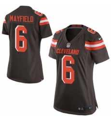 Women's Nike Cleveland Browns #6 Baker Mayfield Game Brown Team Color NFL Jersey