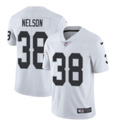 Youth Nike Oakland Raiders #38 Nick Nelson White Vapor Untouchable Elite Player NFL Jersey