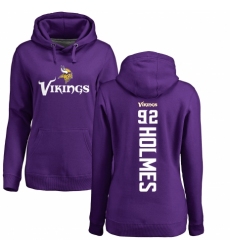 NFL Women's Nike Minnesota Vikings #92 Jalyn Holmes Purple Backer Pullover Hoodie
