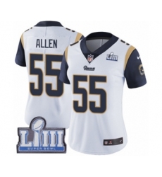 Women's Nike Los Angeles Rams #55 Brian Allen White Vapor Untouchable Limited Player Super Bowl LIII Bound NFL Jersey