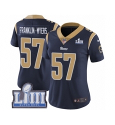 Women's Nike Los Angeles Rams #57 John Franklin-Myers Navy Blue Team Color Vapor Untouchable Limited Player Super Bowl LIII Bound NFL Jersey