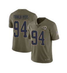 Youth Los Angeles Rams #94 John Franklin-Myers Limited Olive 2017 Salute to Service Football Jersey
