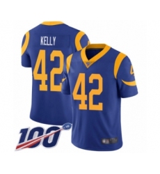 Men's Los Angeles Rams #42 John Kelly Royal Blue Alternate Vapor Untouchable Limited Player 100th Season Football Jersey