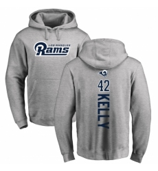 NFL Nike Los Angeles Rams #42 John Kelly Ash Backer Pullover Hoodie