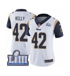 Women's Nike Los Angeles Rams #42 John Kelly White Vapor Untouchable Limited Player Super Bowl LIII Bound NFL Jersey