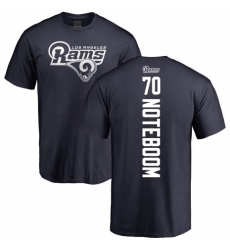NFL Nike Los Angeles Rams #70 Joseph Noteboom Navy Blue Backer T-Shirt