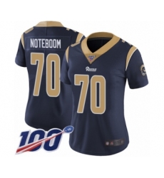 Women's Los Angeles Rams #70 Joseph Noteboom Navy Blue Team Color Vapor Untouchable Limited Player 100th Season Football Jersey