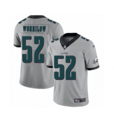 Women's Philadelphia Eagles #52 Paul Worrilow Limited Silver Inverted Legend Football Jersey