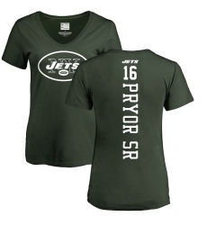 NFL Women's Nike New York Jets #16 Terrelle Pryor Sr. Green Backer T-Shirt