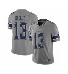 Men's Dallas Cowboys #13 Michael Gallup Limited Gray Inverted Legend Football Jersey
