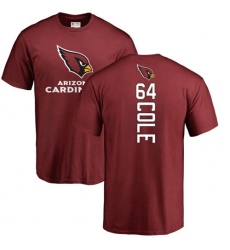 NFL Nike Arizona Cardinals #64 Mason Cole Maroon Backer T-Shirt