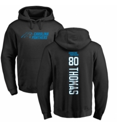 NFL Nike Carolina Panthers #80 Ian Thomas Black Backer Pullover Hoodie