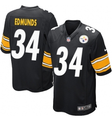 Men's Nike Pittsburgh Steelers #34 Terrell Edmunds Game Black Team Color NFL Jersey