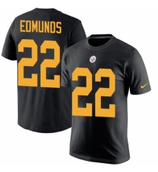 Nike Pittsburgh Steelers #22 Terrell Edmunds Black Rush Pride Name & Number T-Shirt