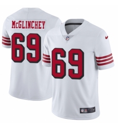 Men's Nike San Francisco 49ers #69 Mike McGlinchey Elite White Rush Vapor Untouchable NFL Jersey