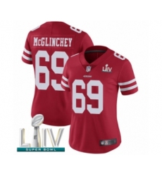 Women's San Francisco 49ers #69 Mike McGlinchey Red Team Color Vapor Untouchable Limited Player Super Bowl LIV Bound Football Jersey