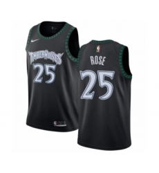 Youth Nike Minnesota Timberwolves #25 Derrick Rose Swingman Black Hardwood Classics Jersey