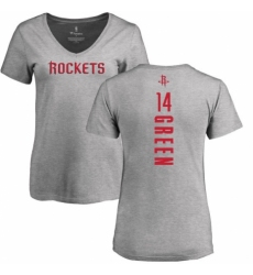 NBA Women's Nike Houston Rockets #14 Gerald Green Ash Backer T-Shirt