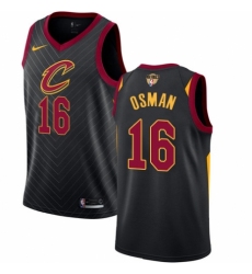 Youth Nike Cleveland Cavaliers #16 Cedi Osman Authentic Black 2018 NBA Finals Bound NBA Jersey Statement Edition
