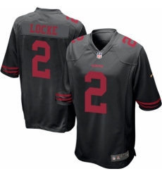 Men's Nike San Francisco 49ers #2 Jeff Locke Game Black NFL Jersey