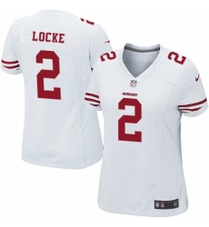 Women's Nike San Francisco 49ers #2 Jeff Locke Game White NFL Jersey