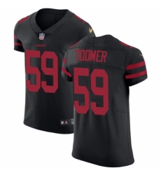 Men's Nike San Francisco 49ers #59 Korey Toomer Black Alternate Vapor Untouchable Elite Player NFL Jersey