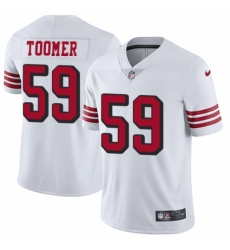 Men's Nike San Francisco 49ers #59 Korey Toomer Elite White Rush Vapor Untouchable NFL Jersey