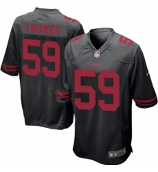 Men's Nike San Francisco 49ers #59 Korey Toomer Game Black NFL Jersey