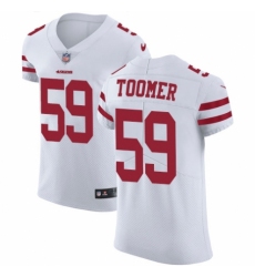 Men's Nike San Francisco 49ers #59 Korey Toomer White Vapor Untouchable Elite Player NFL Jersey