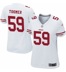 Women's Nike San Francisco 49ers #59 Korey Toomer Game White NFL Jersey