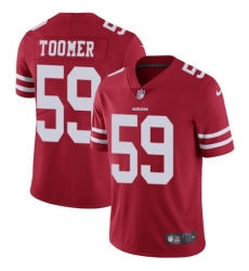 Youth Nike San Francisco 49ers #59 Korey Toomer Red Team Color Vapor Untouchable Elite Player NFL Jersey